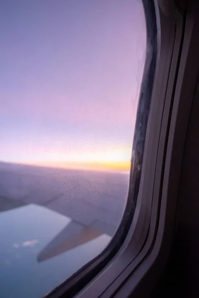 Sky Cloud Sunrise Window Airplane — Zdjęcie stockowe