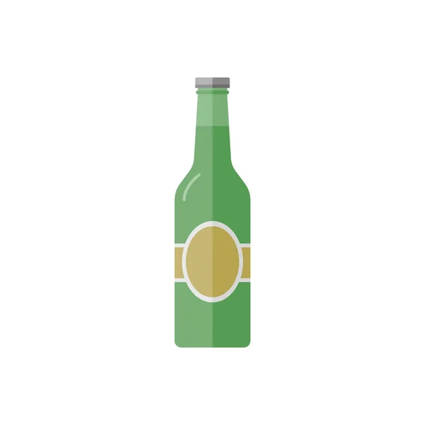 Плоская Икона Пивная Бутылка — стоковый вектор