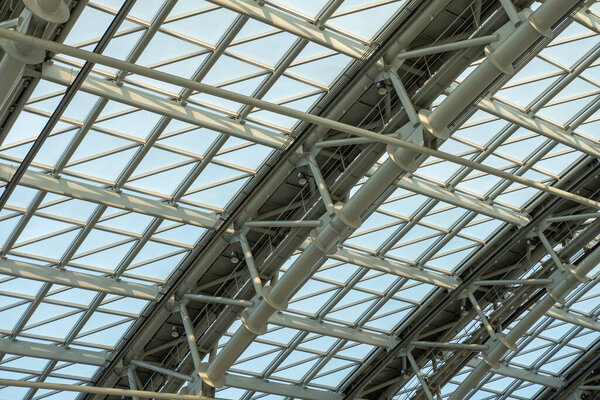 Close up detail of skylight structure