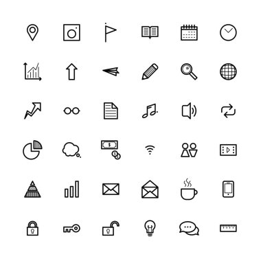 Düz Simge için İş Doodle Vektörü