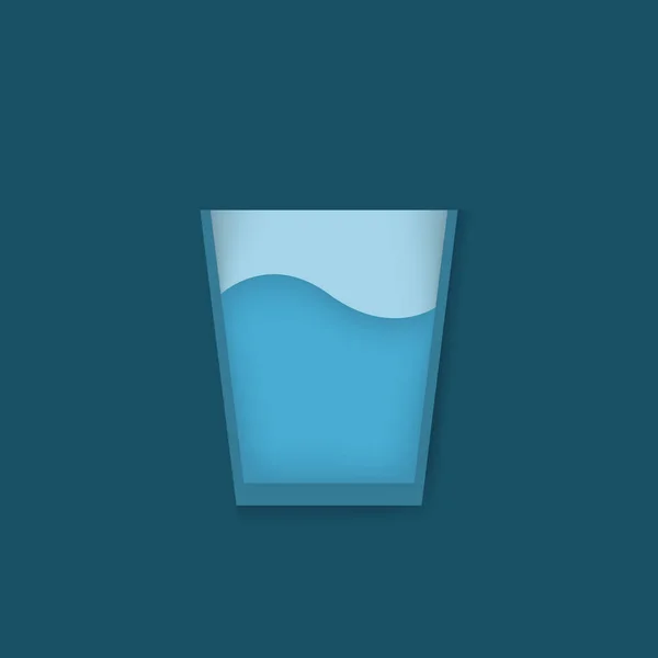 水のガラス 3月22日の世界水の日 — ストックベクタ