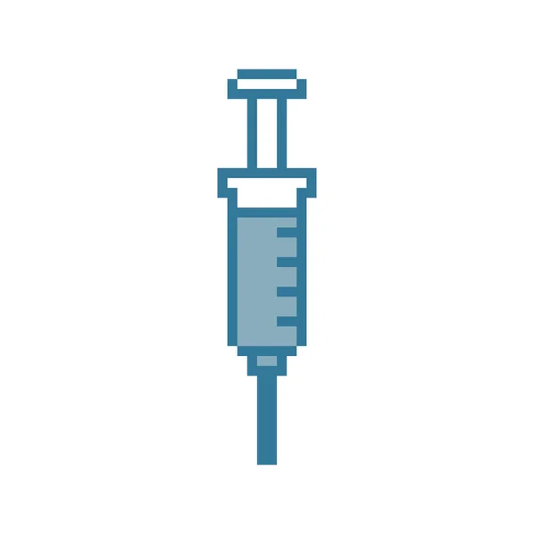 Syringe Vector Icon Bit Style — Stock Vector