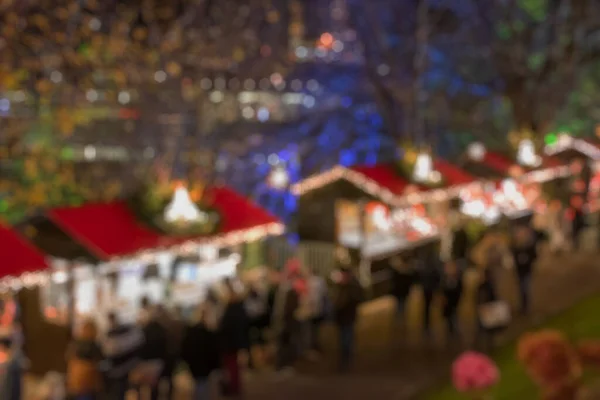 Размытое Изображение Людей Идущих Магазинам Эдинбурге Рождественском Рынке Новый Год — стоковое фото