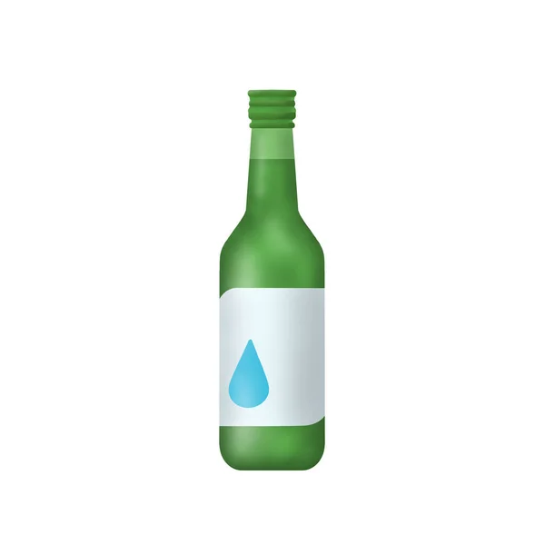 Цифровая Живопись Иллюстрирует Soho Знаменитый Прозрачный Бесцветный Дистиллированный Напиток Корейского — стоковое фото