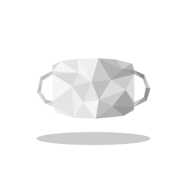 Masque Grippal Icône Polygone Sur Fond Blanc — Image vectorielle