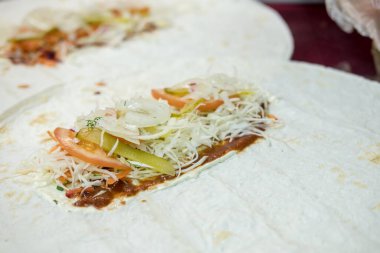 Kebapların yapımına yakın çekim