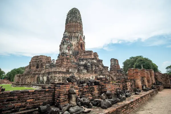 stock image Wat Phra Ram, a restored temple ruin located on Ayutthaya's city island inside the Historical Park, Thailand