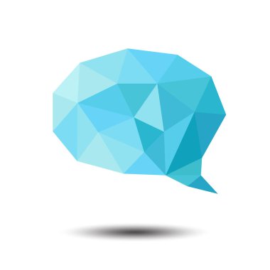 Beyaz arkaplanda Çokgen Bubble Simgesi