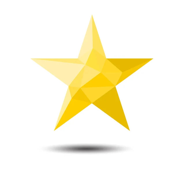Polygon Star Icon Auf Weißem Hintergrund — Stockvektor
