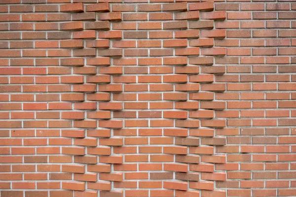 Ściana Czerwonej Cegły Wzorem Tło Tekstury — Zdjęcie stockowe