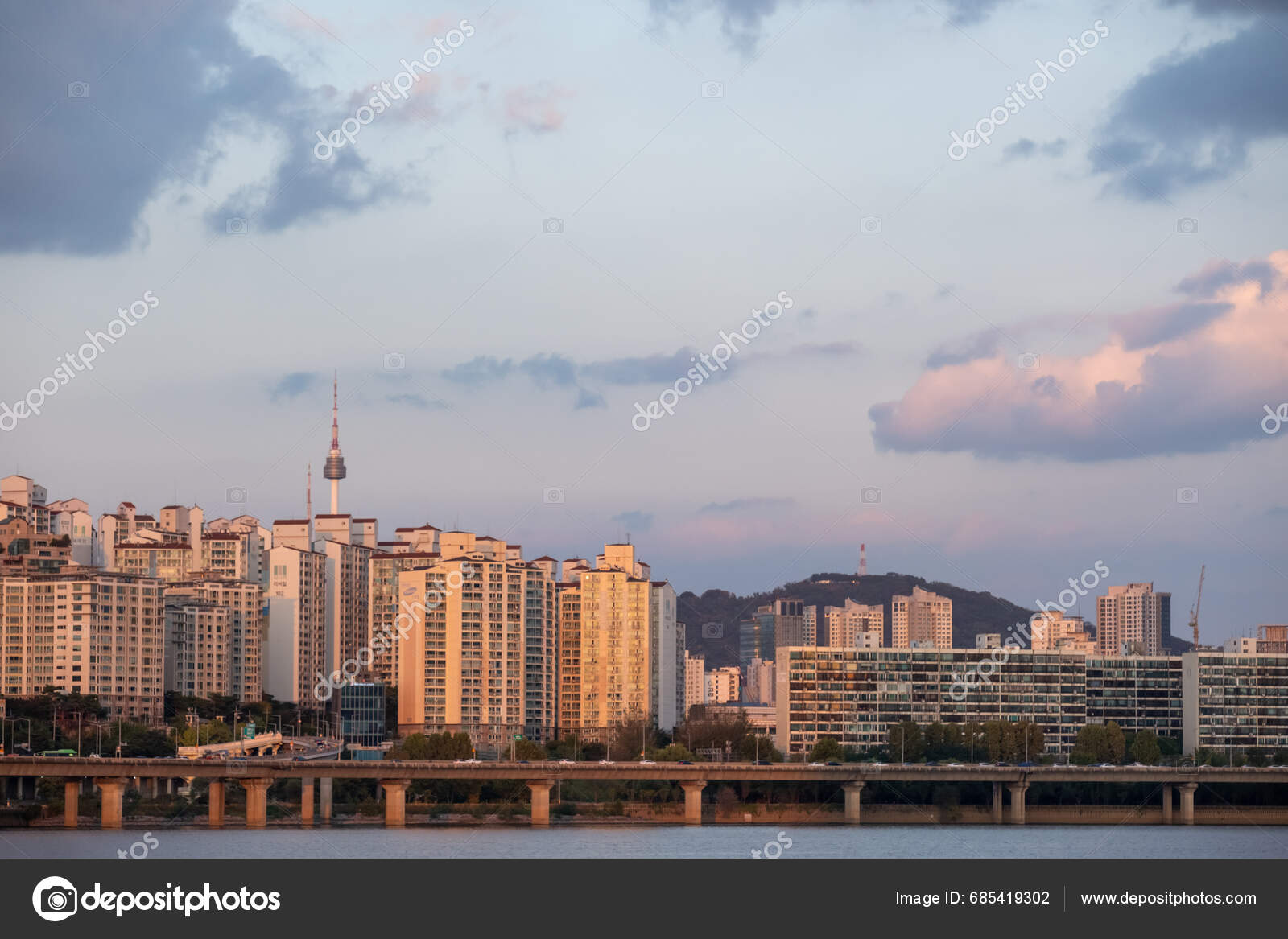 Seoul South Korea October 2023 View Building River Seoul Tower – Stock