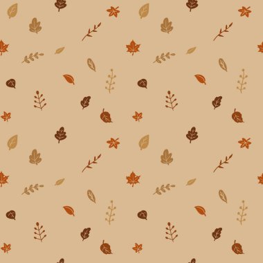 Kusursuz Sonbahar Yaprağı geçmişi. Çizim biçimi vektörü.