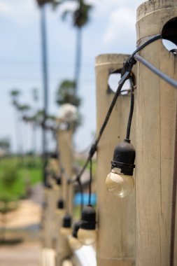 Ampulü kapat, ip lambasını as