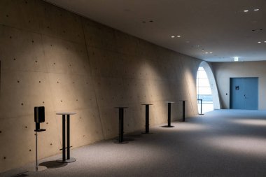 Seoul, South Korea - 21 March 2024: Interior view of LG Arts Center. It is a cultural complex space designed by Tadao Ando. clipart