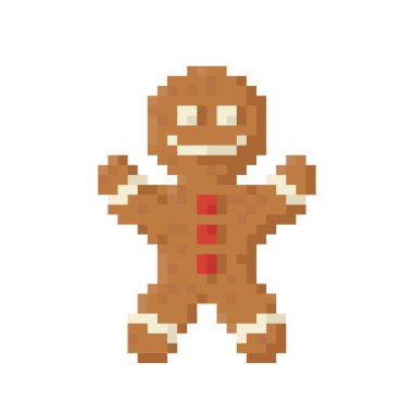 Zencefilli adam, Noel için 8 bit tarzında bir ikon.