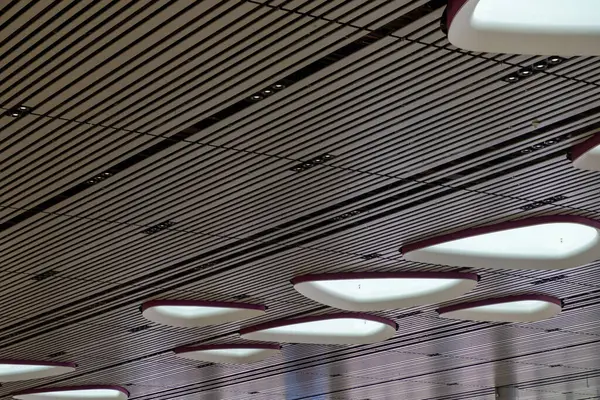 Changi Havaalanı Terminali 4, Singapur kamu alanı için petal şekilli tavan pencereleri ve modern tavan ışığı