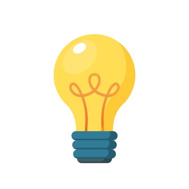 Edison ya da filament ampulü. Vektör çizgi film illüstrasyonu