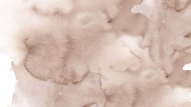 Arkaplan için soyut kahverengi suluboya lekesi. Başlık arkaplanı, kart, kapak, şablon veya afişin dekoratif tasarımında kullanılan suluboya dokusu sanatsal vektörü.