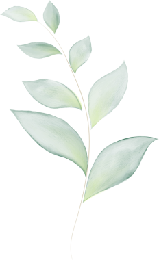 Elle boyanmış suluboya ile yeşil yapraklar oluşturuldu