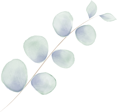 Elle boyanmış suluboya ile yeşil yapraklar oluşturuldu