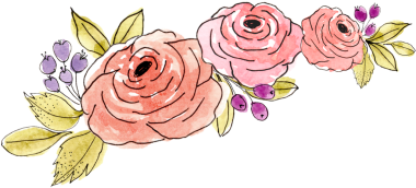 Parlak çiçek buketi elle boyanmış, çiçek deseni tasarım elementleri.