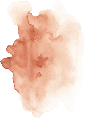 Turuncu-Kahverengi suluboya desen elle boyanmış