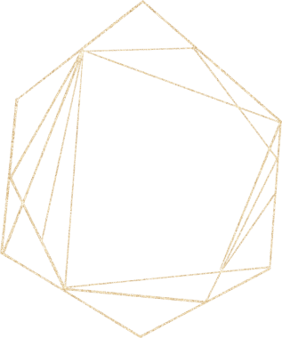 Altın geometrik çerçevenin soyut elementleri.