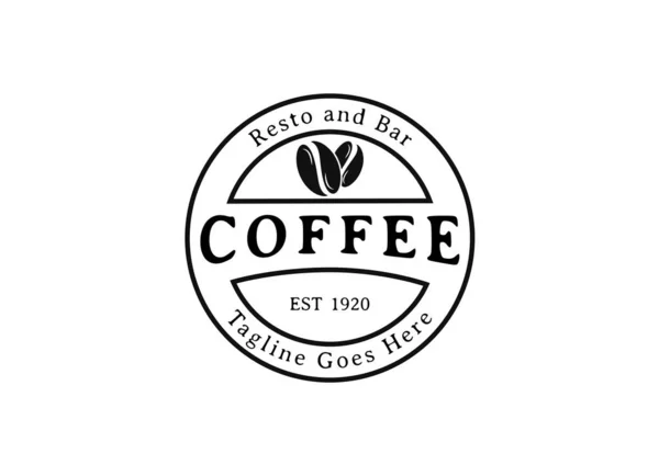 Retro Wzór Logo Kawy — Wektor stockowy