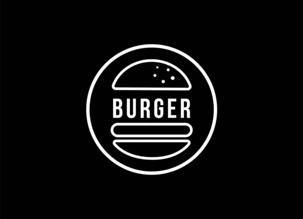 汉堡包快餐标志设计模板 — 图库矢量图片