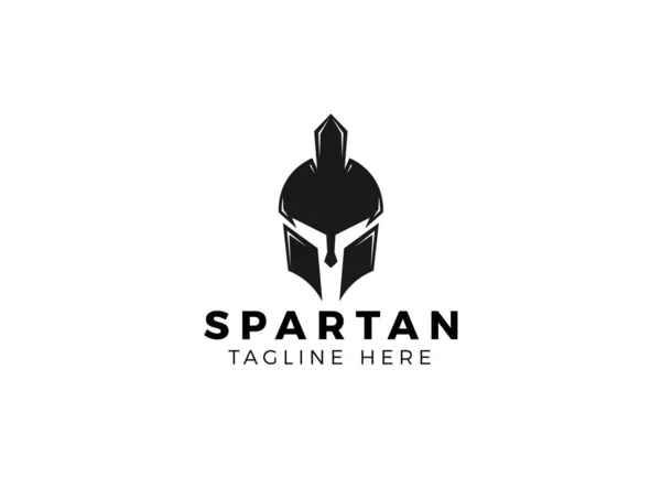 Schild Und Helm Des Spartanischen Kriegersymbols Emblem Spartanisches Helm Logo — Stockvektor