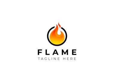 Flame Logo tasarım şablonu damla siluetini ateşle. Yaratıcı Damla Yak Zarif Şenlik Ateşi Logosu Ateş Logosu konsept simgesi.