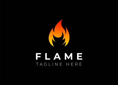 Flame Logo tasarım şablonu damla siluetini ateşle. Yaratıcı Damla Yak Zarif Şenlik Ateşi Logosu Ateş Logosu konsept simgesi.