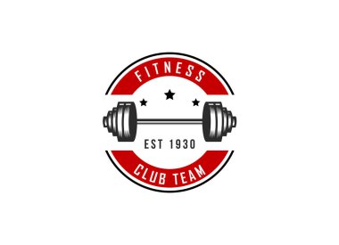 Fitness ve Jimnastik logosu tasarım şablonu.