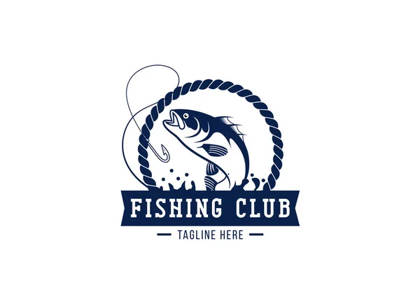 钓鱼标志设计模板图解 体育钓鱼标志 — 图库矢量图片