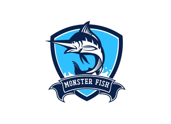 Šablona Návrhu Loga Rybolovu Logo Sportovního Rybolovu — Stockový vektor