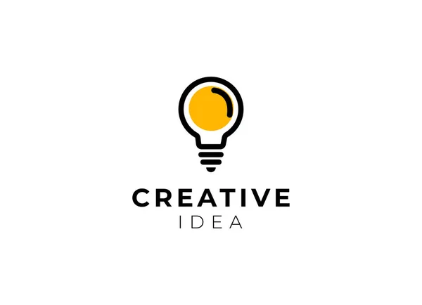 Yaratıcı Fikir Vektör Tasarımı Akıllı Yazar Logosu — Stok Vektör