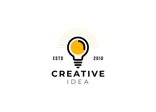 Idea Creativa Vector Diseño Logotipo Escritor Inteligente — Archivo Imágenes Vectoriales