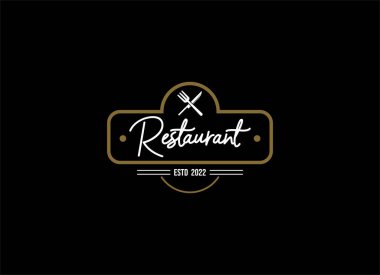 Logo Şablonları 'nda Monogramlı Elementler ve Restoranlar, Kulüpler, Butikler, Kafeler, Otel Kartları için Flourish Süslemeleri var. Vektör illüstrasyonu