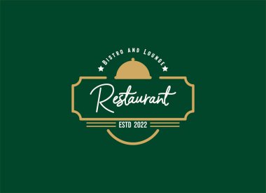 Logo Şablonları 'nda Monogramlı Elementler ve Restoranlar, Kulüpler, Butikler, Kafeler, Otel Kartları için Flourish Süslemeleri var. Vektör illüstrasyonu