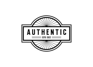 Kumaş giyim için klasik Vintage Retro Etiket logo tasarımı