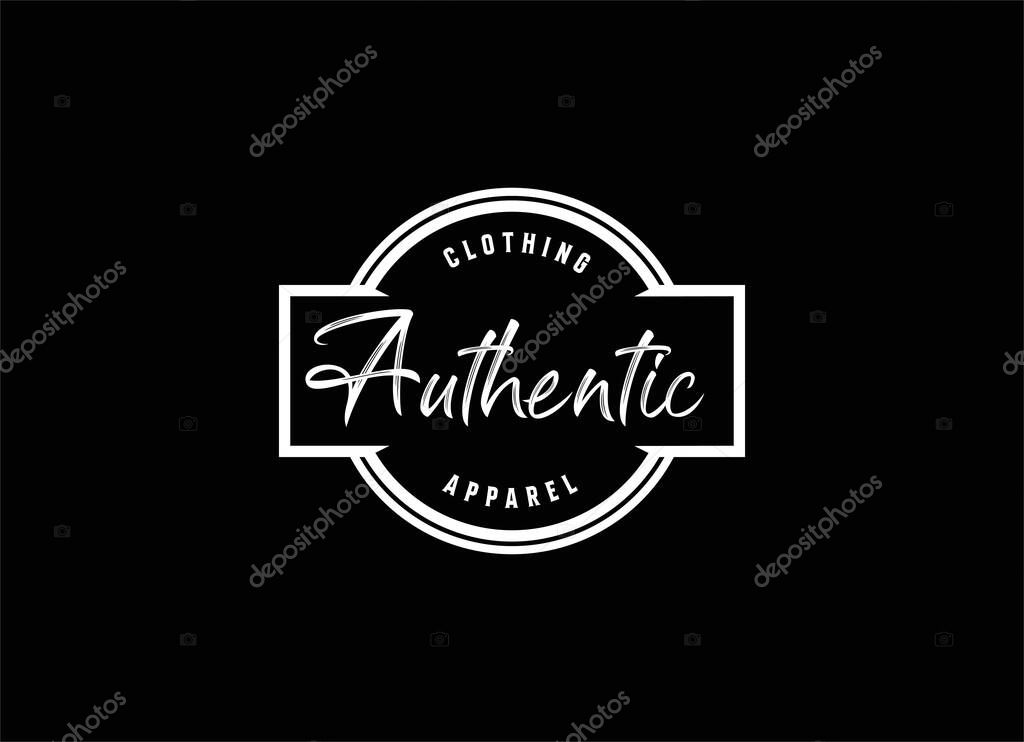 Classic Vintage Retro Label Badge logo design for cloth apparel