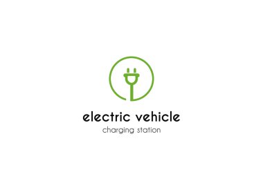 Elektrik yükleme istasyonu vektör simgesi