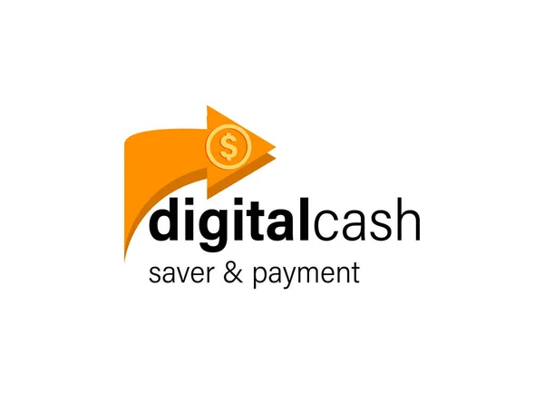 Digital Cash Money Шаблон Дизайну Логотипу Завантажити — стоковий вектор