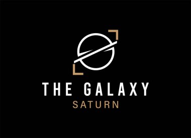 Dış uzayda yörüngesi olan bir gezegenin soyut bir görüntüsünü içeren vektör logosu.