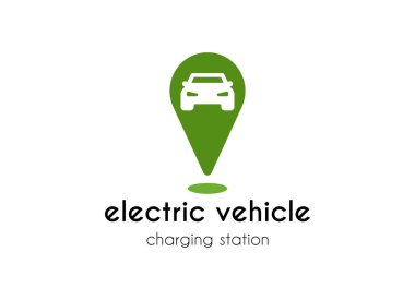 Electrical charging station logo design template.