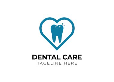 Diş kliniği ve diş bakımı logosu. Diş hekimi, diş bakımı ya da oral klinik logosu
