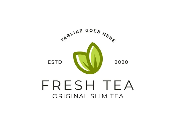 Шаблон Дизайну Логотипу Чайного Листа Значок Чайної Крамниці Чайної Крамниці — стоковий вектор