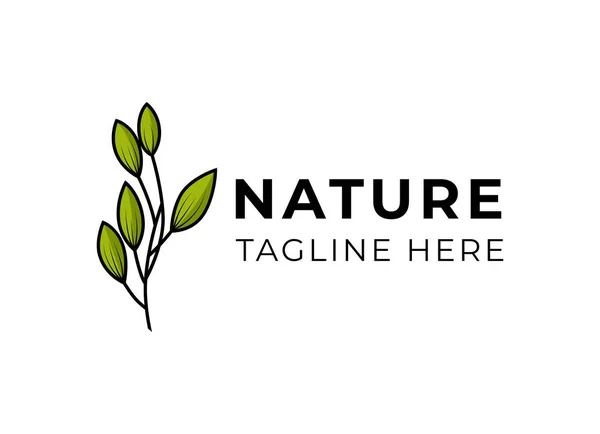 Abstract Natuur Logo Icoon Vector Ontwerp Gezond Eco Voedsel Ecologie — Stockvector