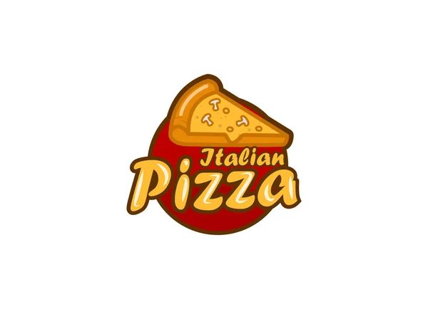 Italian Pizza Vector Logo Restaurant Fast Food Delivery Service Pizza — Stock Vector