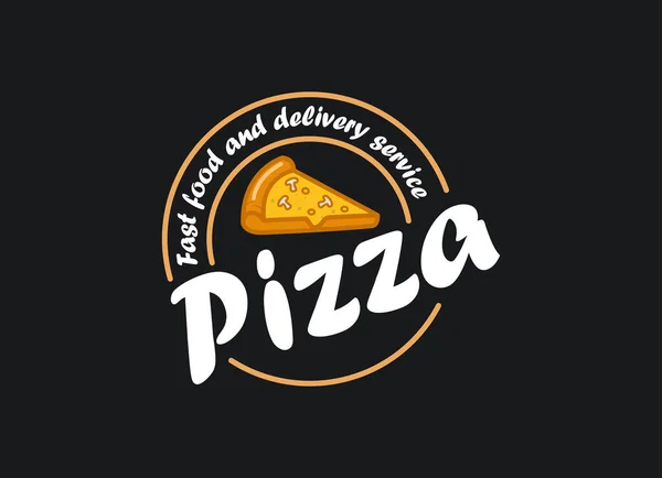 Das Italienische Pizza Vektorlogo Für Restaurants Und Fast Food Lieferservice — Stockvektor